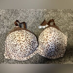 Dreamfit Animal Print Padded Bra in Brown and Cream